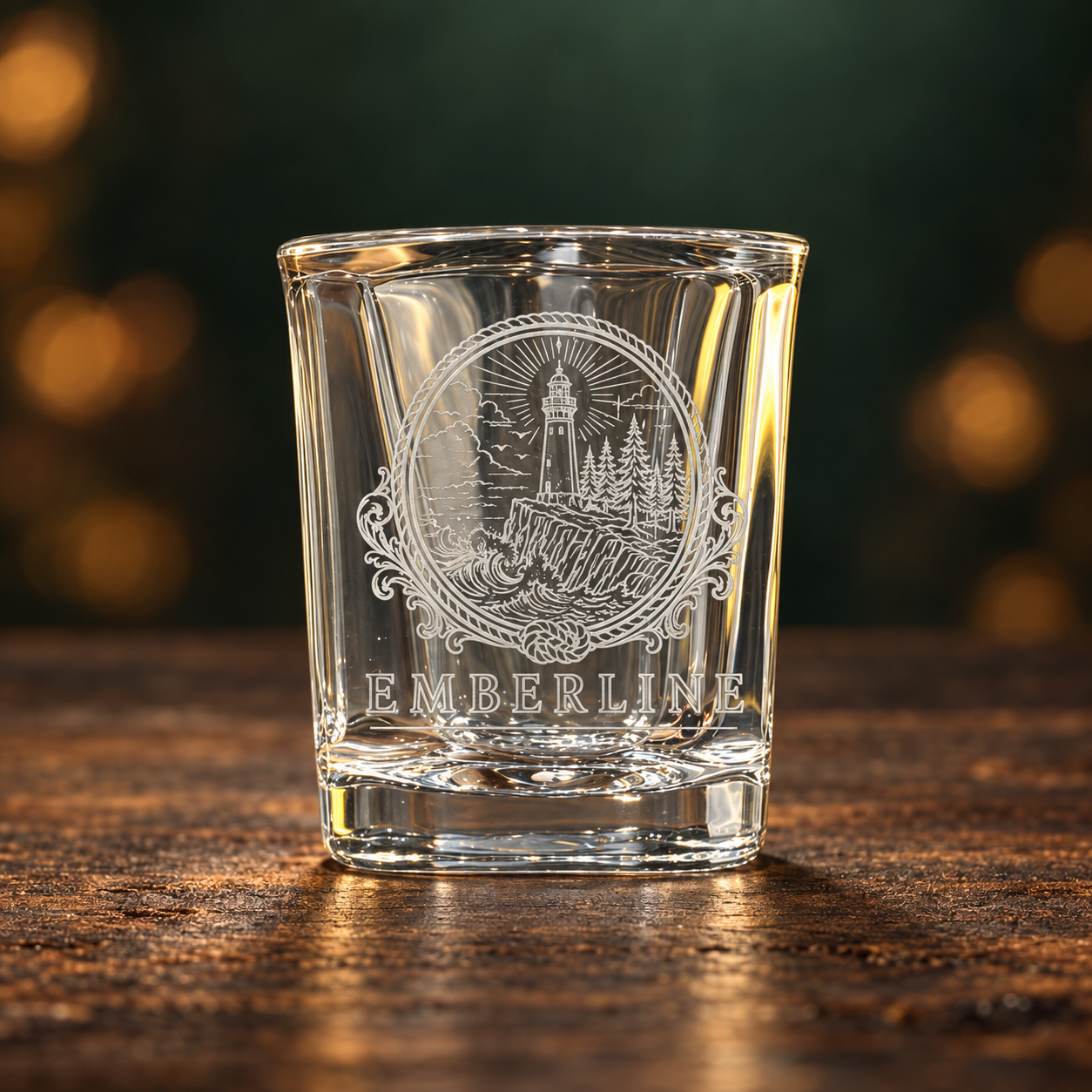 Custom engraved shot glasses by Emberline