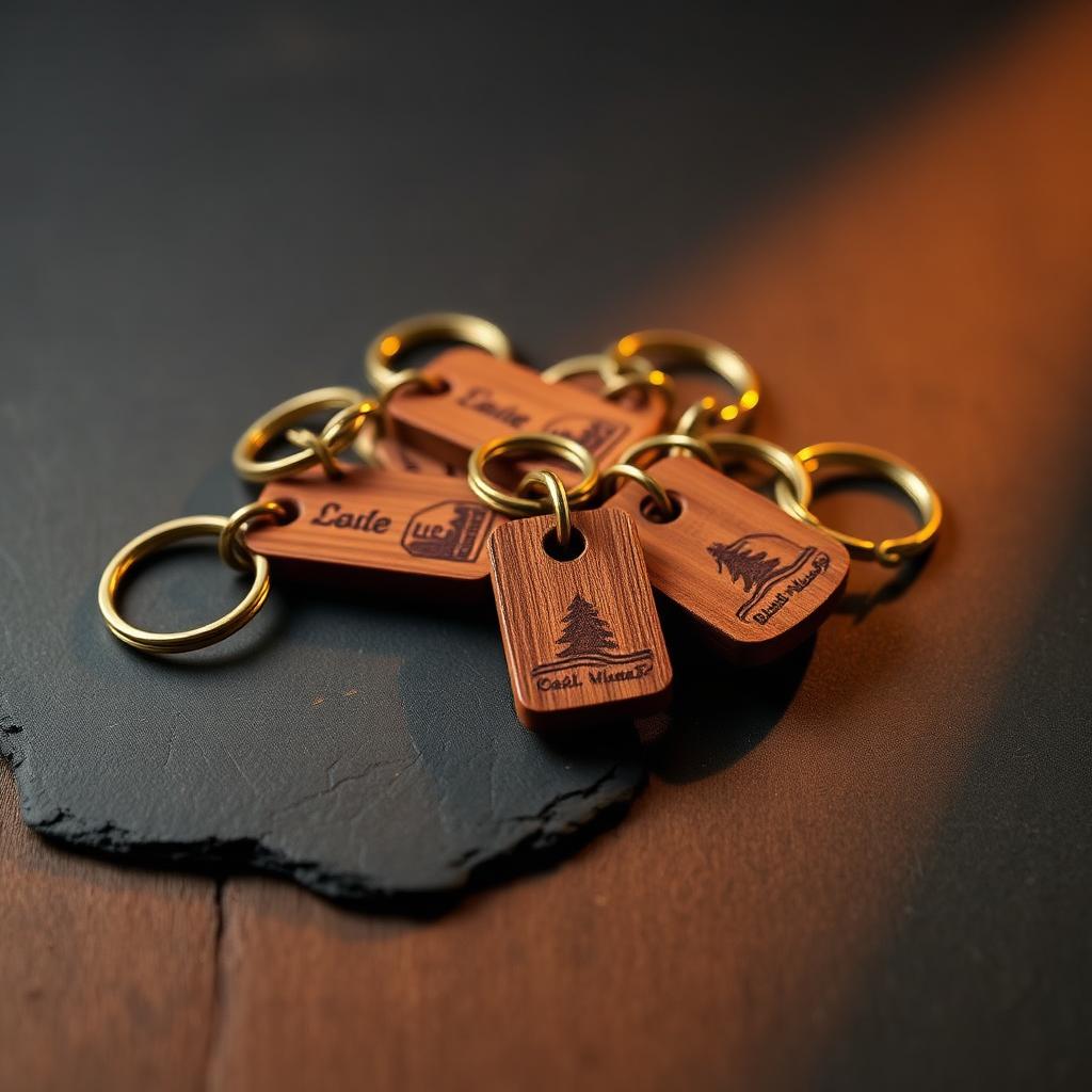 Engraved keychains by Emberline